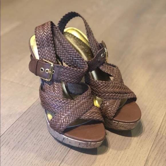 Charlotte Russe Shoes - Brown Strappy Heels